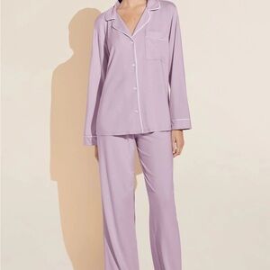 NWT Eberjey Gisele Long PJ Set in Lavender, SIZE M